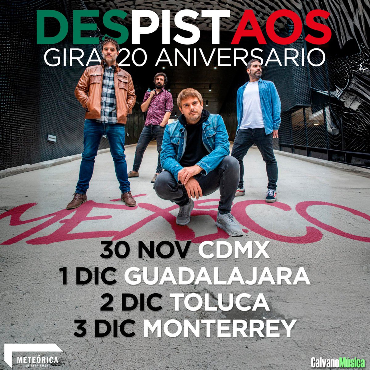 ¡¡Nos vemos muy pronto México!! 🎟️ Boletos a la venta el lunes 2 de octubre a las 10 AM Serán conciertos inolvidables donde celebraremos nuestra #gira20aniversario ❤️