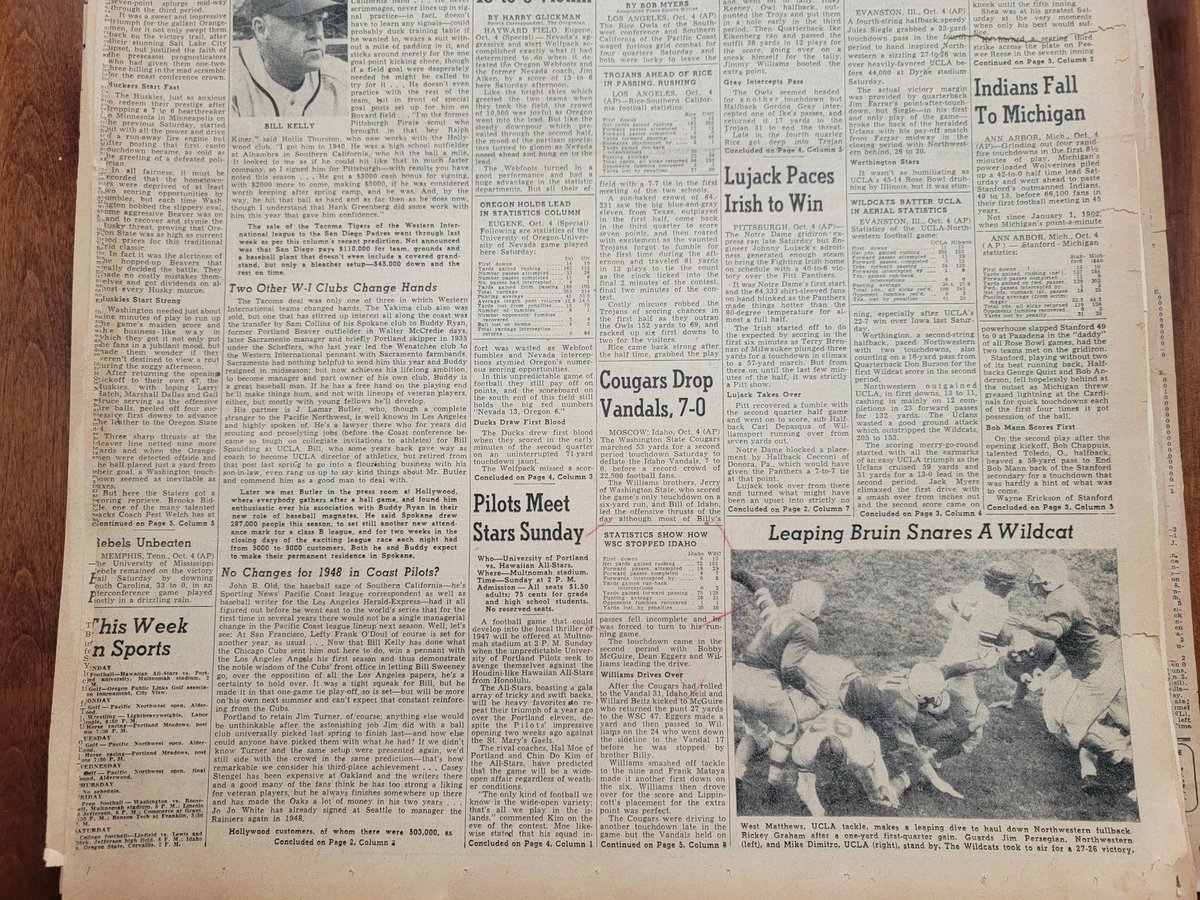 NotesnaScorcard's tweet photo. ⚾️Joltin' Joe and some College🏈via The @Oregonian
October 5, 1947
@BleednYankeeBlu @70sYankees
@MYMIALOVE @joangyankee @Mikeyoh21 @Nyprincessj @suzieprof @valsnow @canipettitte @bitterchick @ThatNYYChick @90syankskid @JENSANITY2211 @egyankee
@HistColFootball @4LeafCloverGirl https://t.co/QEhBZ67xwN