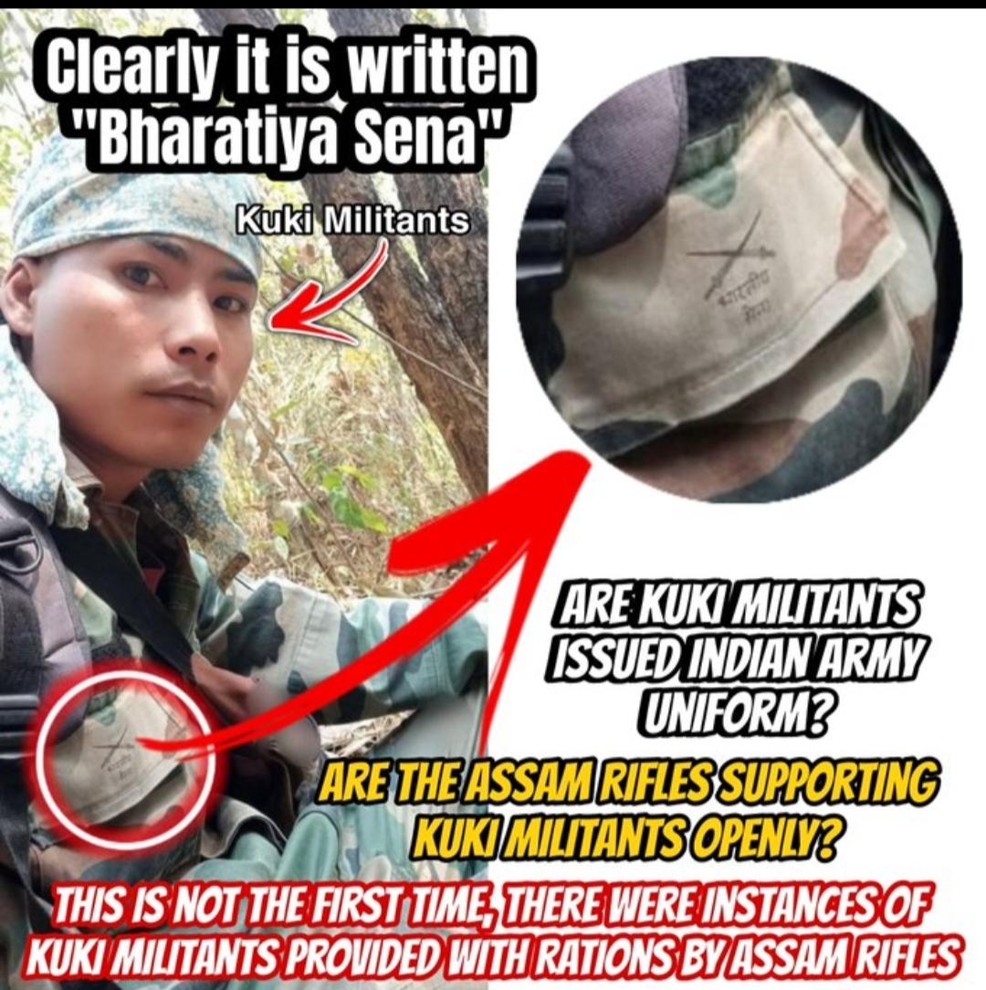 What is the linkage between theAssam rifles and kuki millitants?
#KukiAtrocities #SaveMeiteiHindus
#JusticeforManipur 
#KukiWarCrimes
#timesofindia