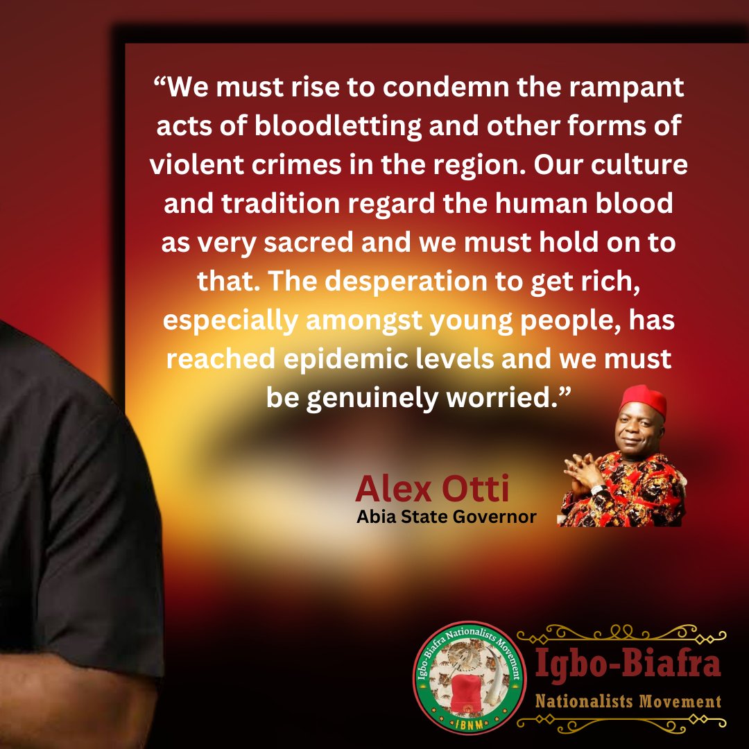 BiafraHuman's tweet photo. ‘Exploitation Of Igbos Must Stop’ — Gov Otti Declares, Urges South East Leaders To Uphold Vision Of Azikiwe, Okpara, Others 

Read full text  👇👇👇👇
https://t.co/m3d8Jaghok https://t.co/MTc6DO3kPT