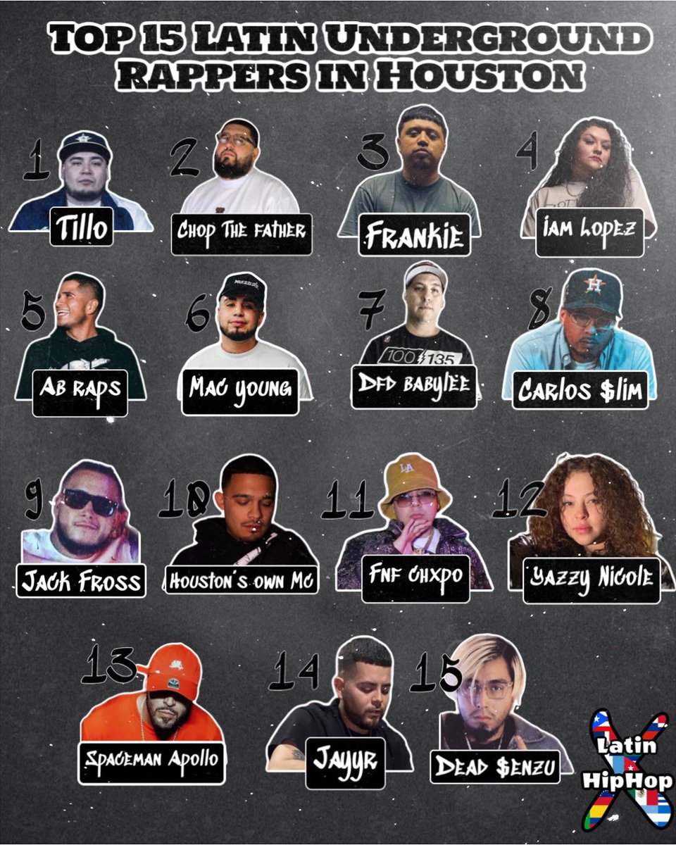 LatinXHiphop's tweet photo. Top 15 Latin underground rappers in Houston ‼️ https://t.co/dbCY2F0FWL