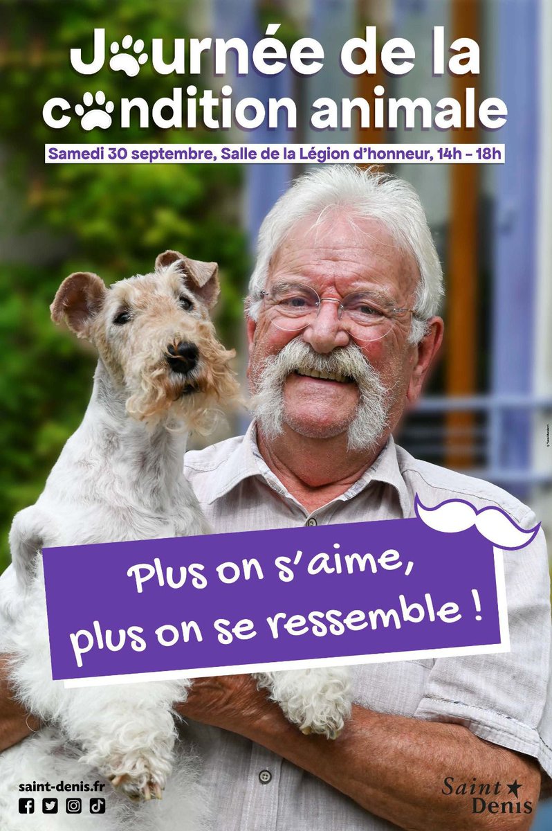 Proche de <a href="/VilleSaintDenis/">Ville de Saint-Denis</a>, ce samedi ?
Profitez-en pour faire un tour à la Journée de la condition animale initiée par notre élue Sandrine <a href="/JamarMartinie/">Martinie Jamar Sandrine</a> ! Au programme : des interventions d'associations, de la prévention contre la maltraitance et les abandons, un stand photo...