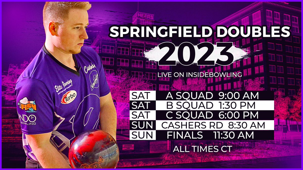 InsideBowling's tweet photo. 🔴 We're live-streaming the 2023 Springfield Doubles all weekend long! The first squad begins Saturday morning at 9AM CT.

🔔 Set your reminders now: https://t.co/YSTXIsfirs

#InsideBowling #Bowling #Columbia300 #LiveBowling https://t.co/duwDWvIiQ9