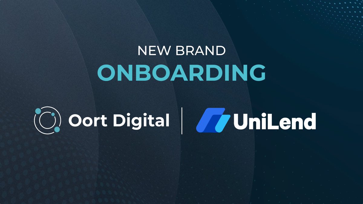 OortDigital's tweet photo. 📣 New Brand Onboarding!

We're thrilled to onboard @UniLend_Finance into our ecosystem. #UniLend is a multi-chain permissionless Lending &amp; Borrowing protocol for all ERC20 tokens 💰

We’re exploring exciting collaborations and integrations to empower Brands &amp; Users in #Web3 🌎 https://t.co/hui81CZqm5