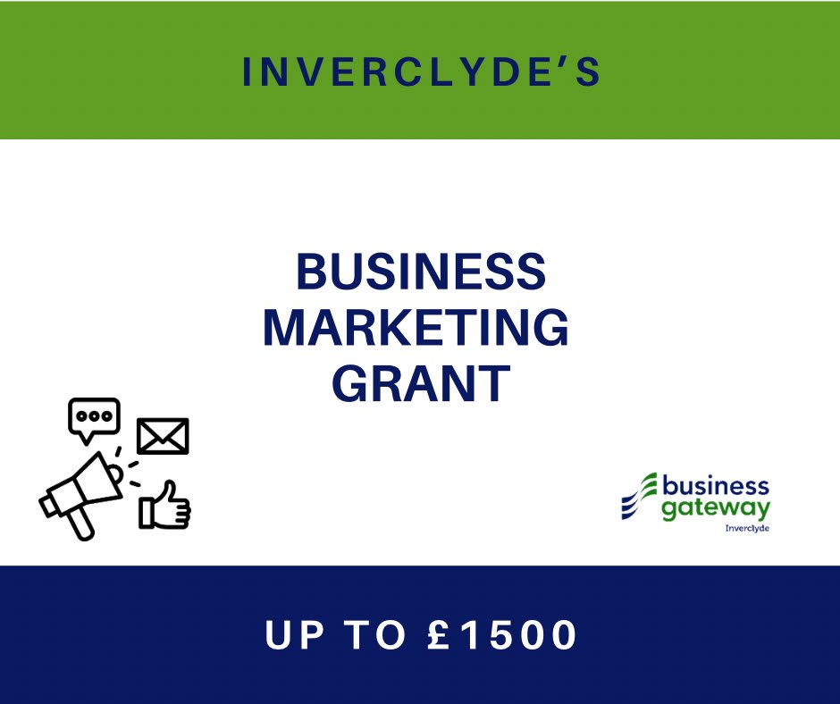🌟 Exciting News for Inverclyde Businesses! 🌟

You could be eligible for a marketing grant from Inverclyde Council. Covering up to 100% of eligible marketing costs (excl. VAT) with a max contribution of £1,500. Don't miss out! 🚀💼

Contact us for more details