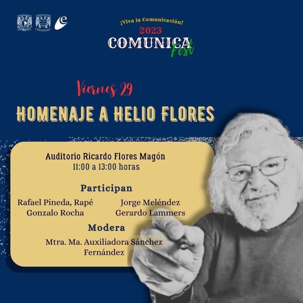 UNAM_FCPyS's tweet photo. 📣 ¡Ya falta poco!📣
🔻🔻🔻 ¡No faltes! 🔻🔻🔻
🖋 Homenaje a Helio Flores
🔺🔺🔺🔺🔺🔺🔺🔺🔺🔺
🗓 29 de septiembre de 2023
⏰ 11:00 hrs.
🥳 ¡Comunica Fest 2023! 🥳
|| #COMUNICAFEST #CECC #FCPyS #UNAM https://t.co/3AGfUDDzIg