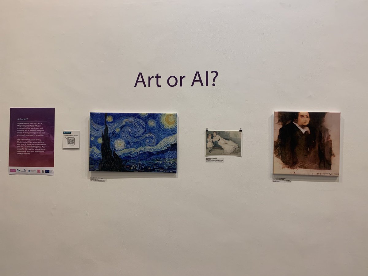 Art or AI? Come along to ⁦<a href="/AdaptCentre/">The ADAPT Centre</a>⁩ at the Douglas Hyde Gallery right now! #start_ERN