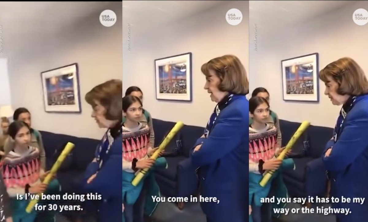 franifio's tweet photo. Say what you will about Sen. Dianne Feinstein, but at least she won this debate with the green new deal kids by dying before they could vote her out https://t.co/FhEzjbH5FD