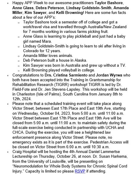CUPhysMed's tweet image. #4FromRChair @VenuAkuthotaMD happy #APPWeek to our awesome APP&apos;s Taylor Bashore, Anne Glass, Deb Peterson, Lindsay Goldstein-Smith, Amanda Miller, Kim Sawyer, &amp;amp; Kelli Browning. Kudos this week to @cristinasarm &amp;amp; @JordanWyrwa!