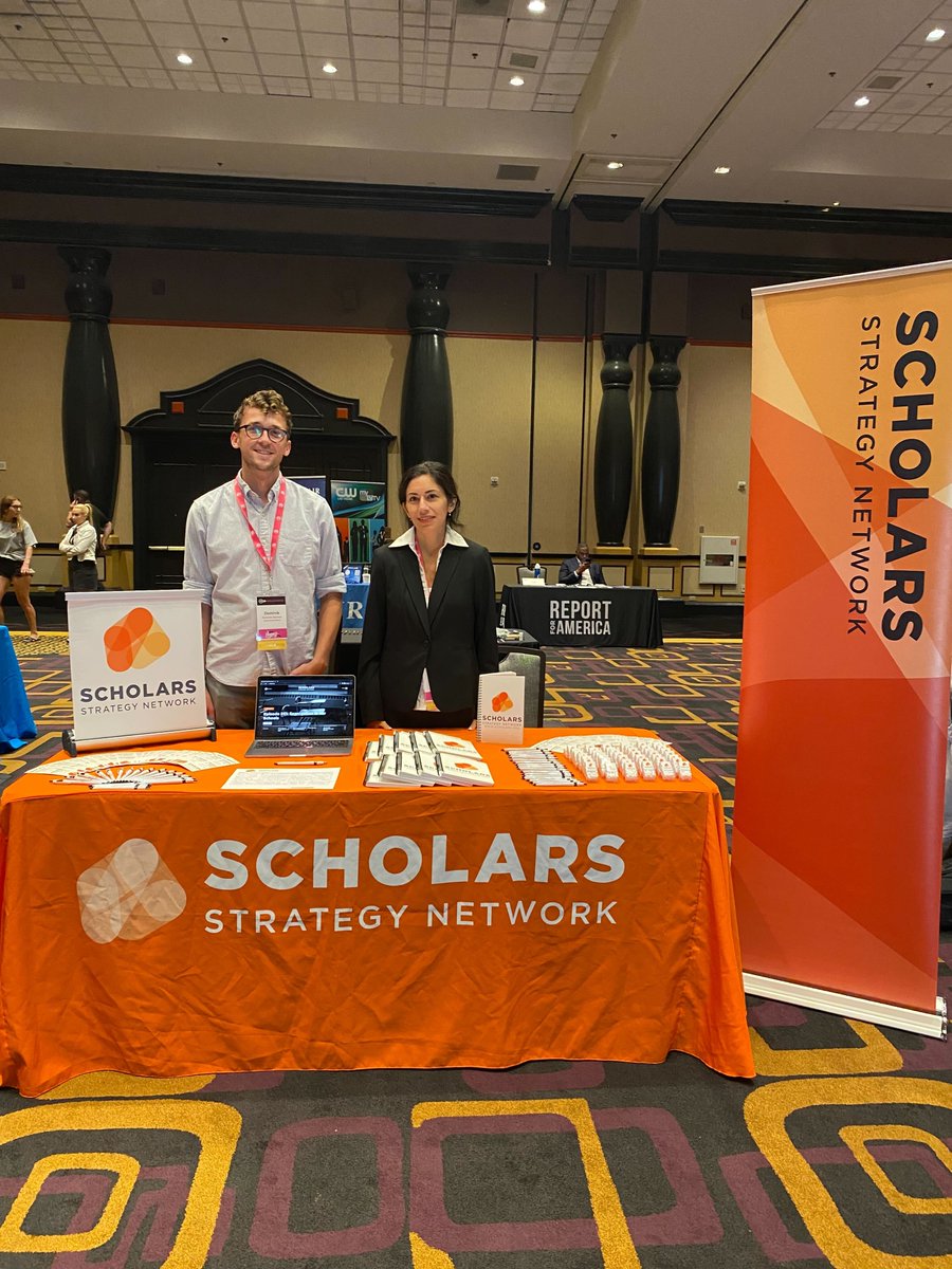 Scholars Strategy Network (bsky: @scholars.org) (@ssnscholars) on Twitter photo 📰We're at #SPJ23! Come chat with us, <a href="/DominikDoemer/">Dominik Doemer</a> & <a href="/MMohsenzadegan/">Mandana Mohsenzadegan</a>, at Booth 303 about leveraging our network of scholars for expert connections. Plus, don't miss out on some great swag! <a href="/spj_tweets/">Society of Professional Journalists</a> 📰We're at #SPJ23! Come chat with us, <a href="/DominikDoemer/">Dominik Doemer</a> & <a href="/MMohsenzadegan/">Mandana Mohsenzadegan</a>, at Booth 303 about leveraging our network of scholars for expert connections. Plus, don't miss out on some great swag! <a href="/spj_tweets/">Society of Professional Journalists</a>