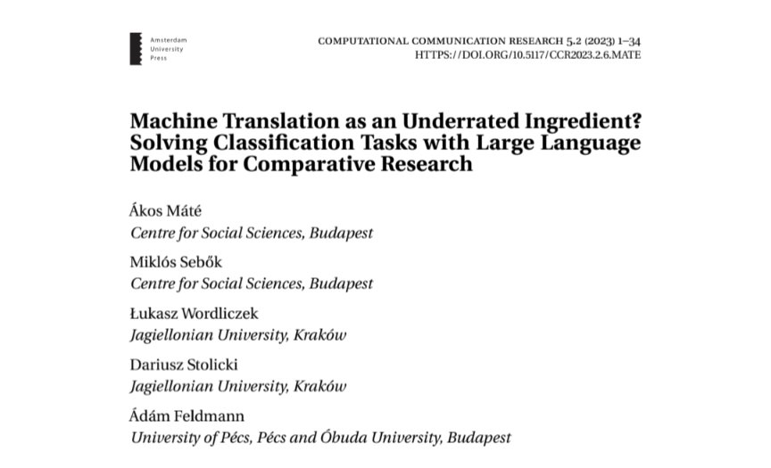 Great news and I'm happy that we got the chance to contribute to this super interesting topic and special issue. You can check out our paper here: computationalcommunication.org/ccr/article/vi…