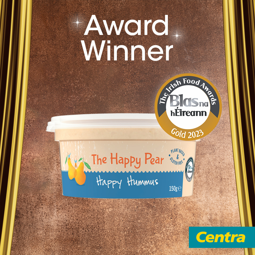 Huge congratulations to @thehappypear who take home GOLD for their Happy Hummus at #Blas2023🥳🥳 @BlasNahEireann #Dingle