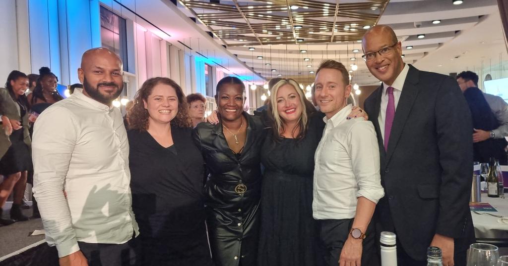 Enable Homerton (@enablehomerton) on Twitter photo Congratulations <a href="/Weekes13Sandra/">Sandra Weekes</a>!! 🤩👏👏
Lovely evening at the #HOSCARS last night celebrating our Staff Network Leads group nomination with <a href="/HomertonRainbow/">🏳️🌈Homerton Rainbow🏳️🌈</a> <a href="/2getherWe__Rise/">Homerton Together We Rise Network</a> 💜 Sandra's individual win 🥳 and all the <a href="/NHSHomerton/">HHFT</a> staff & team achievements 🎊 🎊 Congratulations <a href="/Weekes13Sandra/">Sandra Weekes</a>!! 🤩👏👏
Lovely evening at the #HOSCARS last night celebrating our Staff Network Leads group nomination with <a href="/HomertonRainbow/">🏳️🌈Homerton Rainbow🏳️🌈</a> <a href="/2getherWe__Rise/">Homerton Together We Rise Network</a> 💜 Sandra's individual win 🥳 and all the <a href="/NHSHomerton/">HHFT</a> staff & team achievements 🎊 🎊