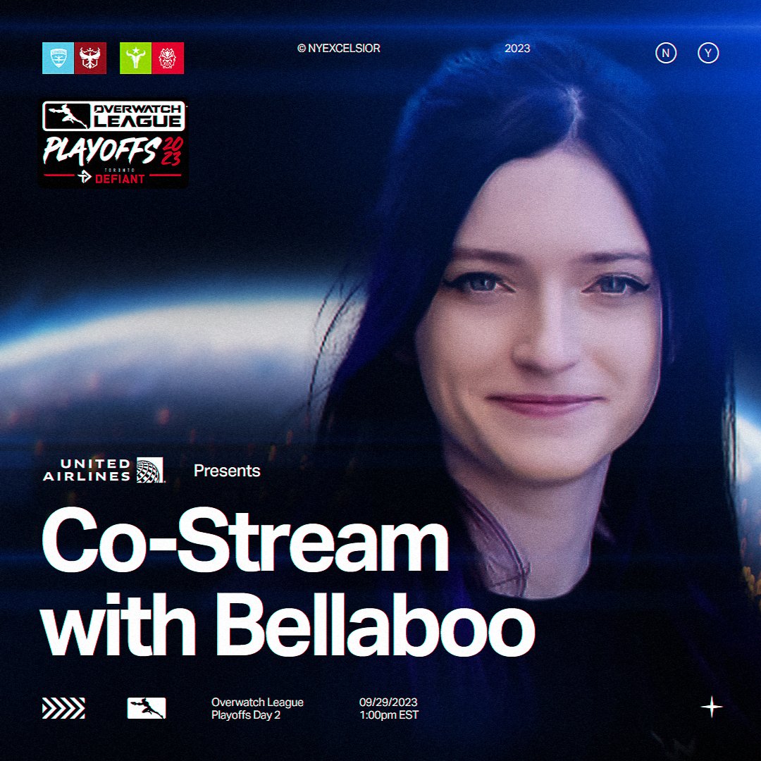 NY Excelsior (@nyexcelsior) on Twitter photo Join us for a watch party with <a href="/bellaboo_tv/">Bellaboo</a> as she takes over the command center for #OWLGrandFinals ๐น
<a href="/Spitfire/">London Spitfire</a> ๐ <a href="/ATLReign/">Atlanta Reign</a>
<a href="/Outlaws/">Outlaws</a> ๐ <a href="/Infernal/">Seoul Infernal</a>
๐ด youtube.com/live/EayDJqHHPโฆ
#NYXL | #EverUpward Join us for a watch party with <a href="/bellaboo_tv/">Bellaboo</a> as she takes over the command center for #OWLGrandFinals ๐น
<a href="/Spitfire/">London Spitfire</a> ๐ <a href="/ATLReign/">Atlanta Reign</a>
<a href="/Outlaws/">Outlaws</a> ๐ <a href="/Infernal/">Seoul Infernal</a>
๐ด youtube.com/live/EayDJqHHPโฆ
#NYXL | #EverUpward
