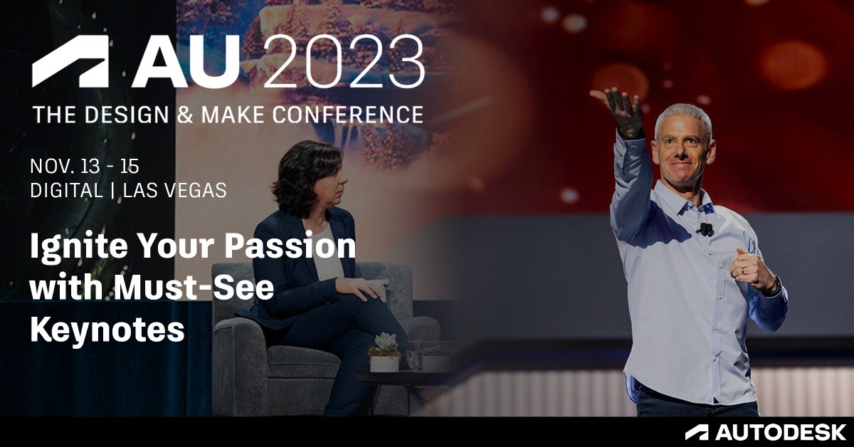 🤩 Join us at #AU2023 as we explore the future of design and creativity with President and CEO Andrew Anagnost and EVP Diana Colella, then hear some inspiring stories of change and impact from COO Steve Blum. Get your FREE digital pass here: autodesk.com/au2023-me