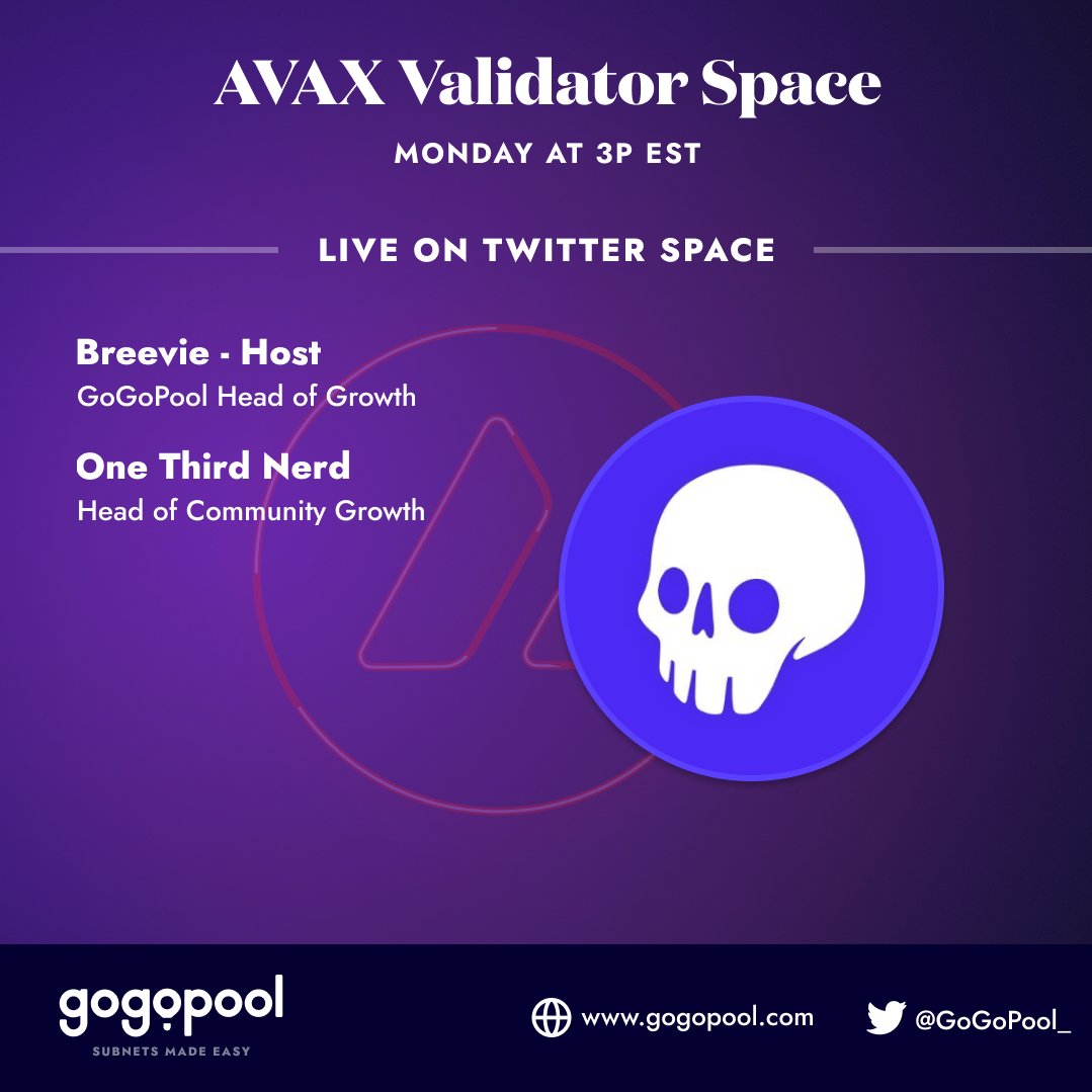 hypha_sh's tweet photo. Minipool's are excellent tools for validating the AVAX network but the yield can also be directed for a lot of different use cases..
@BreevieGotRekt is talking to @MadSkullz_NFT about the plans they have for their Minipool yield
Set reminder here:
https://t.co/OBoE93w4bZ https://t.co/xqsPHG0cV6