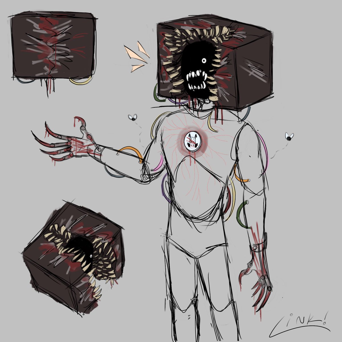 felidatism's tweet photo. // blood , possible body horror , eye contact ? 
-
-
They are soso fun to draw 
(Closeups in 🧵!)
#ranboofanart #generationlossfanart #glsalvageau https://t.co/zIbUuhb8KJ