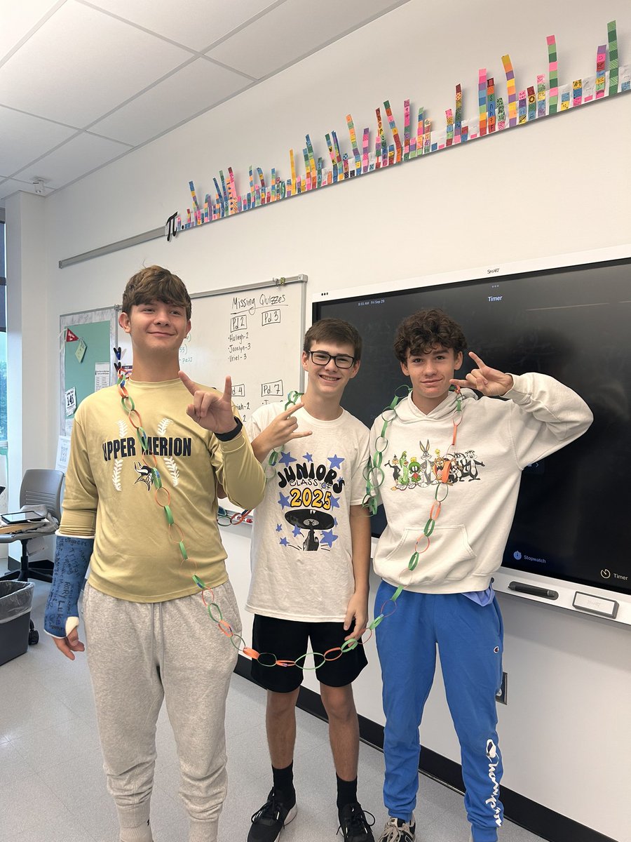 SEL group paper chain challenge today!