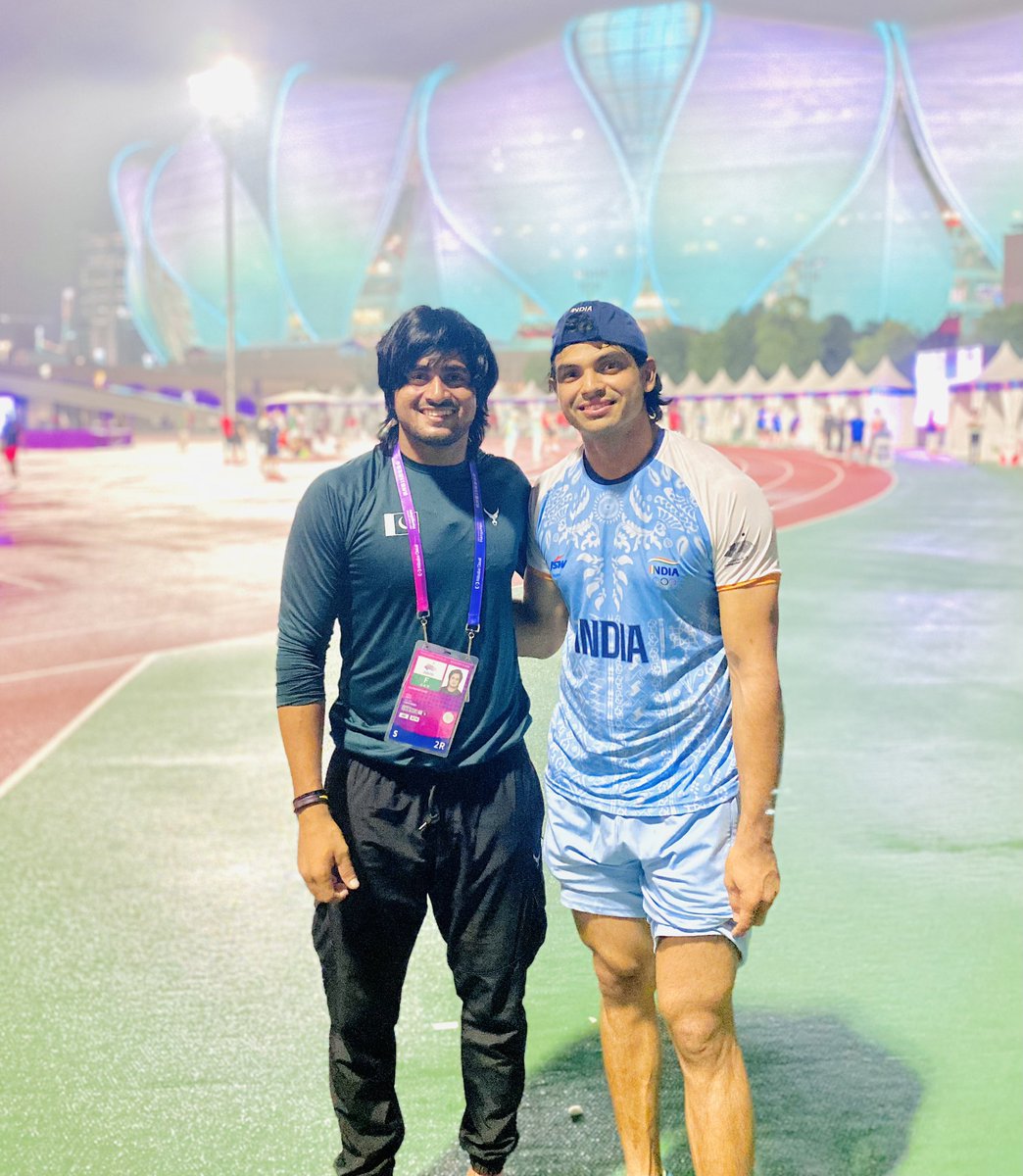 The Olympic and World 🌎 Champion is here the one and only @neeraj____chopra Nice to meet u Bro After long time ❤️ #NeerajChopra #AsianGames2023