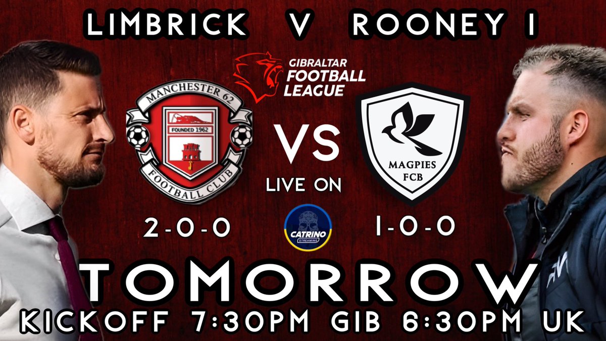 Big match Tomorrow as your Red Devils look to reclaim the top spot in the league as they face off against 2023 Rock Cup and Pepe Reyes Cup Champions, Bruno Magpies. Come to the stadium and watch Round 1 of Limbrick Vs Rooney two great coaches that have a history.