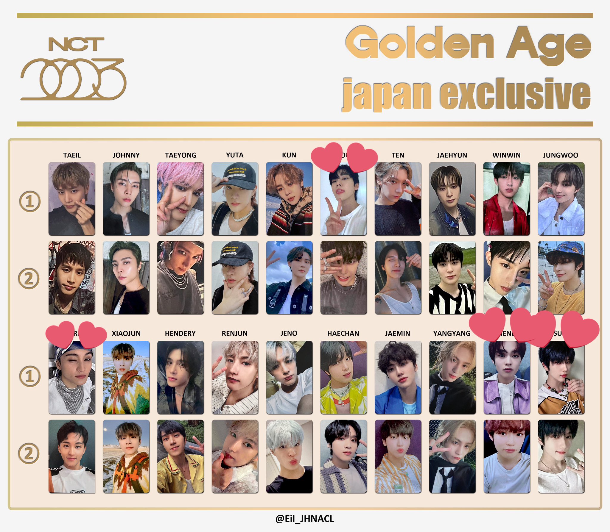 NCT  Golden Age japan exclusive マーク　トレカ