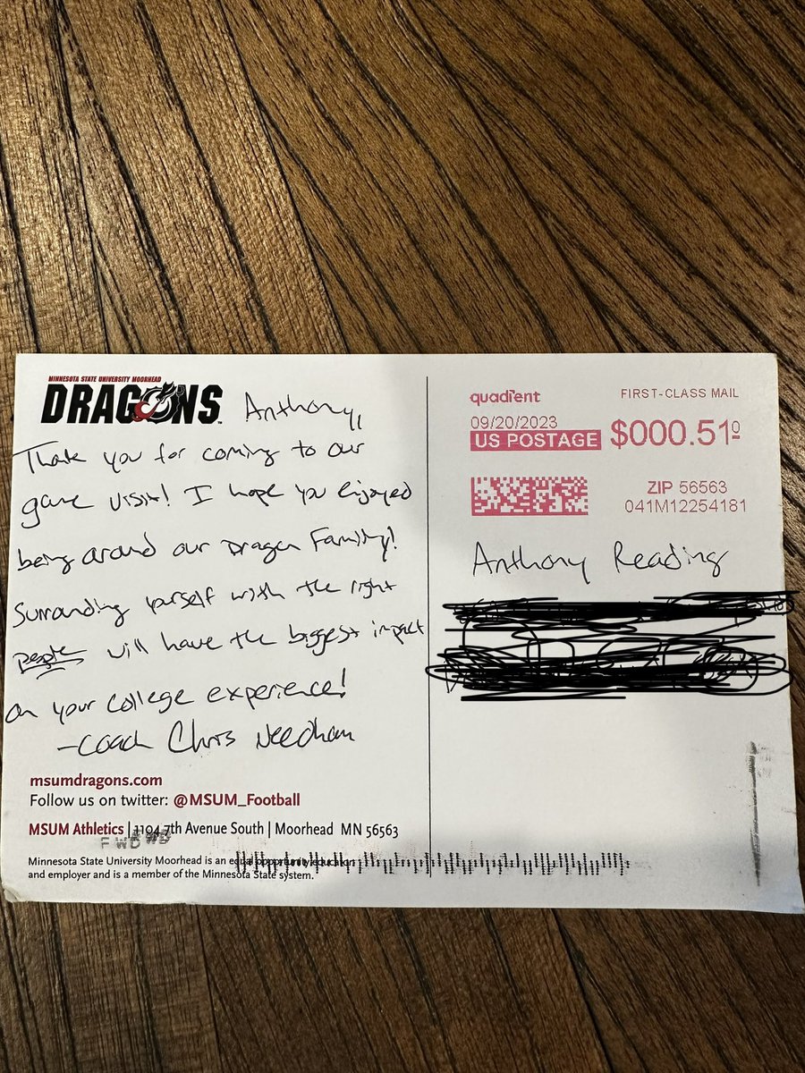 Anthony06341791's tweet photo. Thank you @needhamchris_ for the card! https://t.co/rBXaXXnjrT