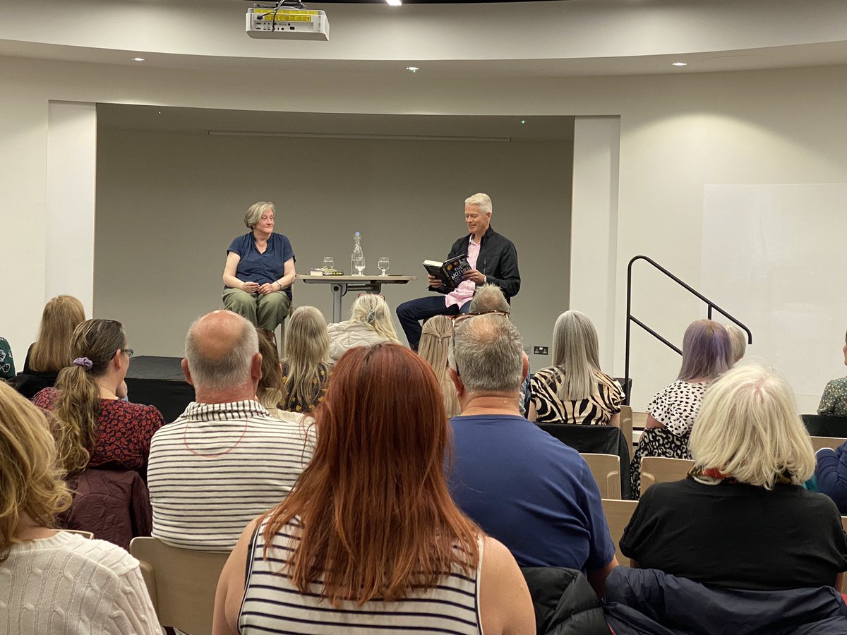 SouthTyneLibs's tweet photo. What a way to end #WriteFest @TheWord_UK   We have a capacity crowd (featuring many of our staff who are all massive fans) for our event with the fantastic @TMLoganAuthor being interviewed by Rosie White from Northumbria University https://t.co/28TfJkepAc