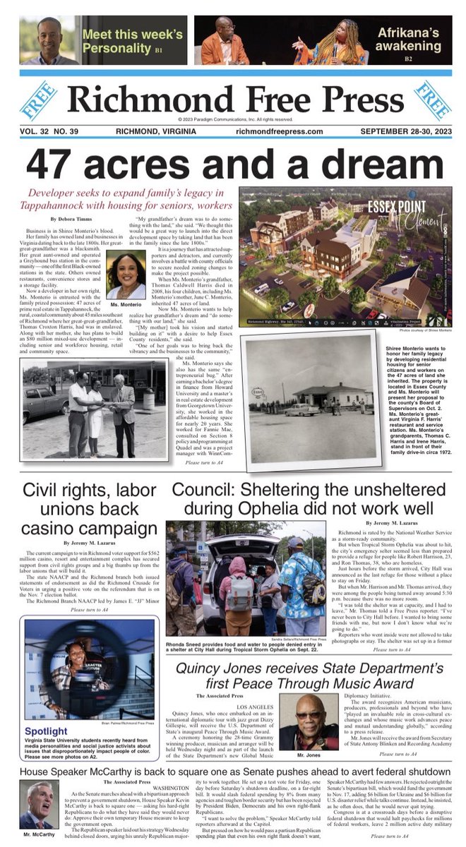 FreePressRVA's tweet photo. Our latest edition is always for you, our readers: https://t.co/yFLu6n0G3b
Keep up with us online or pick up an actual copy. On guard since 1992. #richmondfreepress #news #journalism #photojournalism #watchdog #read #remaininformed #BlackPress #richmondva #rva #virginia https://t.co/KF9MYhHSsT