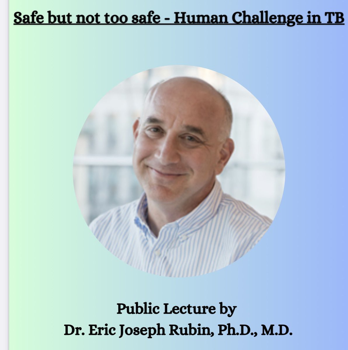 gilienv's tweet photo. Listening 2the worldโs most prominent/prolific #TB researcher, on carving a singular path to conquering #tuberculosis!
Eric Rubin from @HarvardChanSPH & @NEJM speaks @NImmunology on using #CHIMs to create an antibiotic-addicted TB #vaccine; the 1st in a century if proven safe! https://t.co/pqgc8wT3s6