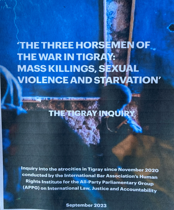 Tigray War in Estimated Numbers:600,000 - 800,000 people killed;120,000 people subjected to conflict-related sexual violence;1,000,000 people internally displaced; 60,000 Tigrayans fled to Sudan; 2.3 million children remain out of school;1000s dead from starvation.