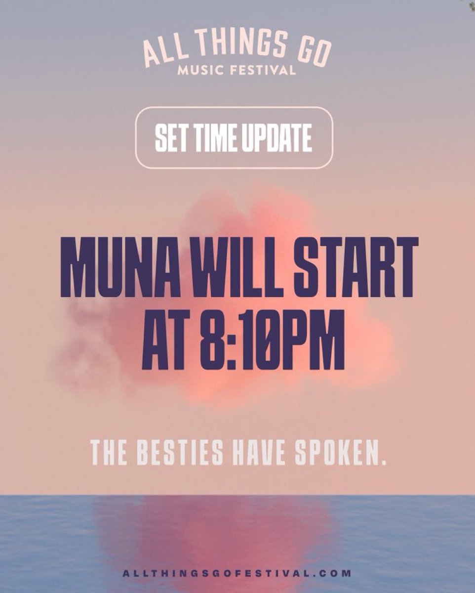 concertleaks's tweet photo. there is now a 10 minute gap between boygenius and muna at all things go! https://t.co/a8uTUhULSY