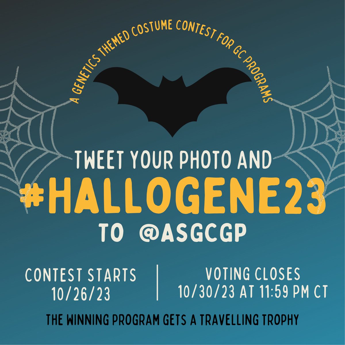 Augie-Sanford GCGP (@asgcgp) on Twitter photo #GeneChat no need to fear, #Hallogene23 time is near! Programs: Post your BOO-tiful costumes starting Oct 26; voting closes Oct 30 at 11:59 pm CT; results to be announced on Oct 31st! Be sure to tag
<a href="/ASGCGP/">Augie-Sanford GCGP</a>
in your post so we are aware of your entry and can track your likes! #GeneChat no need to fear, #Hallogene23 time is near! Programs: Post your BOO-tiful costumes starting Oct 26; voting closes Oct 30 at 11:59 pm CT; results to be announced on Oct 31st! Be sure to tag
<a href="/ASGCGP/">Augie-Sanford GCGP</a>
in your post so we are aware of your entry and can track your likes!