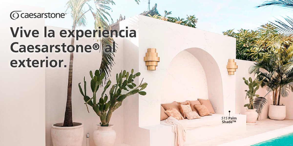 caesarstonemx's tweet image. Conecta con la naturaleza y goza de las sensaciones al aire libre con la nueva colección #Outdoor ⛅ modelo #Palm Shade #515 🌴
El lujo y la durabilidad de #Caesarstone hecha para tu #mobiliario exterior.
.
.
#mobiliario #outdoor #arquitectura #quarz #design  #natural #naturaleza