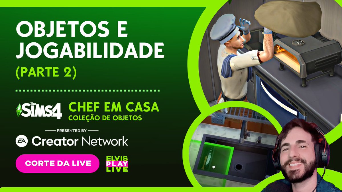 cidadedossims's tweet photo. 🚨 VÍDEO NOVO no Canal do @elvisplaylive do Youtube 🚨
Live de Lançamento do The Sims 4 Chef em Casa #EACreatorNetwork 👨🍳👩🍳🔪🍕🥖🥙🍜🧁
(Parte 2) Objetos e Jogabilidade #TheSims4 #ChefEmCasa
❤️ Corte da Live do Dia* 28/09/2023❤️
🔗 Link do Vídeo? Segue o Fio 🧶 https://t.co/MP3JYIMyEE