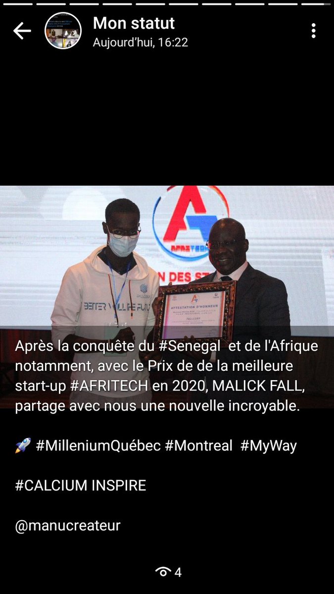 Manucreateur's tweet image. #Fesseul #SenegalGetTalent #XamXam #Loubakh #NdawYi #Skiller #Maker #SiggilNdanane #Senegal 

#CALCIUM INSPIRE #MalickFall #Montreal