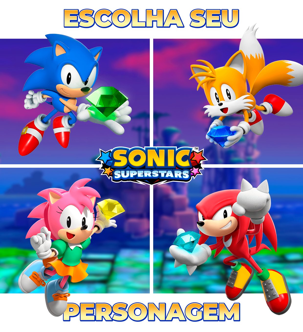 Jogando com a nova personagem em Sonic Superstars 