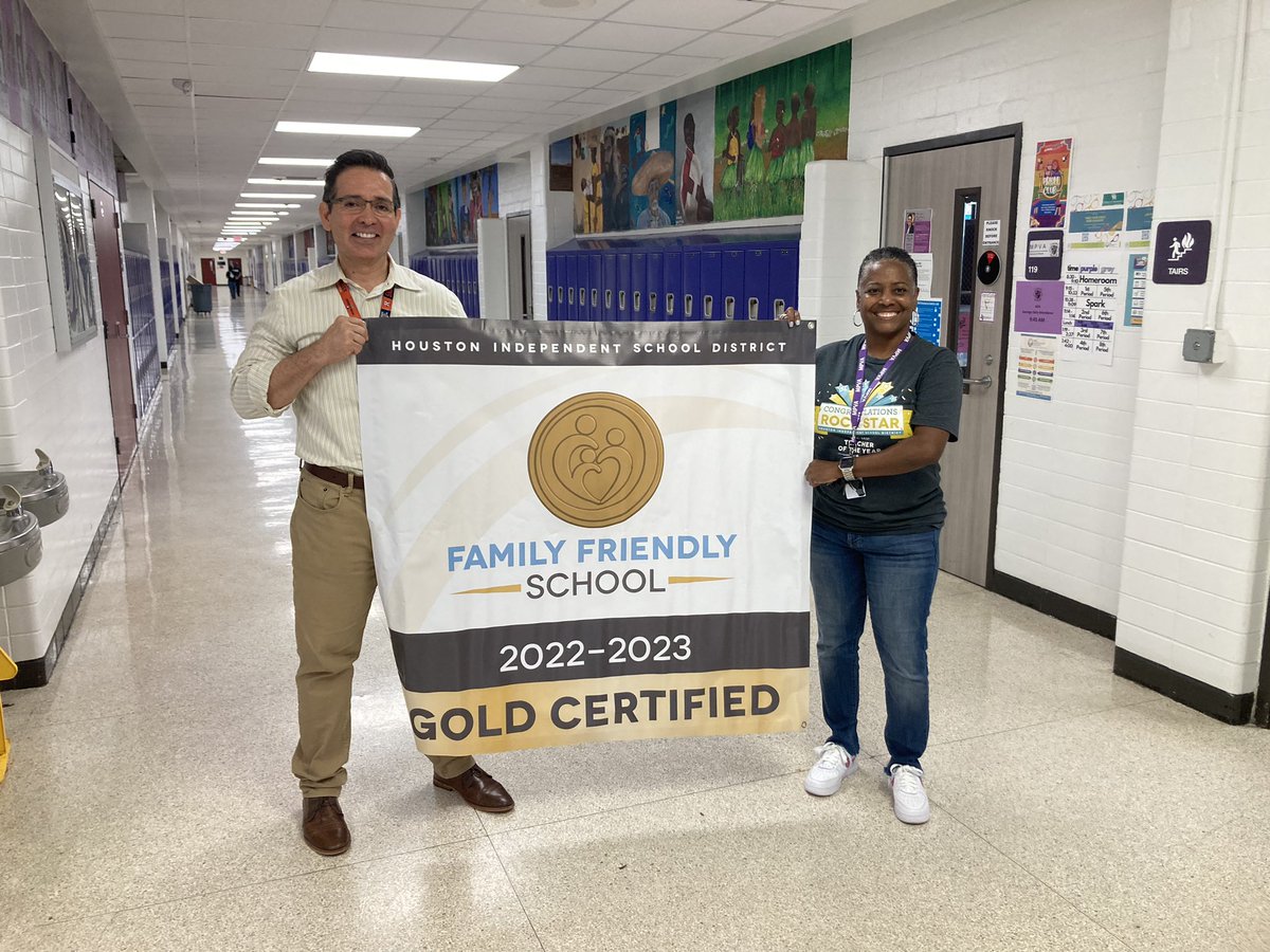 @MeyerlandMS is officially a Gold Certified Family Friendly School 🥇We are #Going4Gold in the @HISD_West!