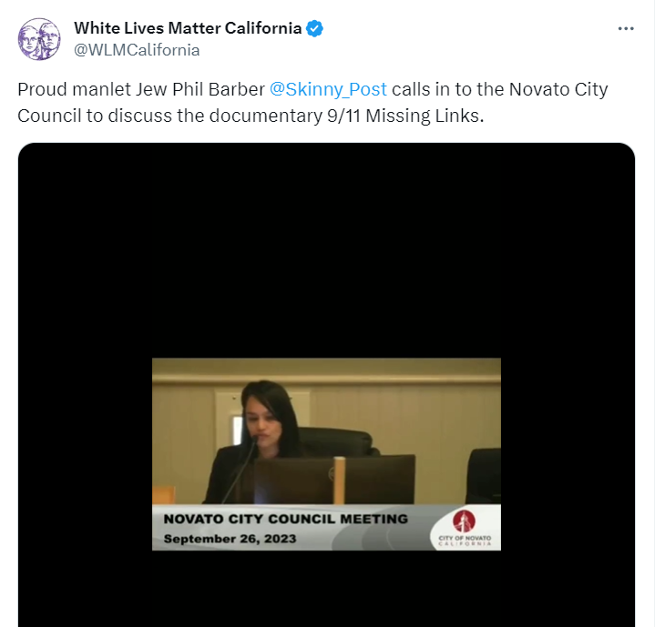 Skinny_Post's tweet photo. Antisemites now impersonating me at city council meetings. As E-40 said, "I'm all they heads." Would only add how cool it is that in Elon's hellscape version of this platform, a post like that one draws a pack of commenting bigots. Nazis, you will lose again. https://t.co/vo3P8iGDRZ