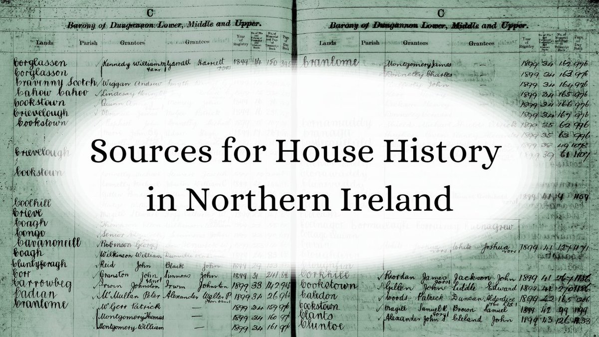 My (ten minute) presentation on 'Sources for #HouseHistory in Northern Ireland', will be going live in an hour in the #AllAboutThatPlace Facebook group and on the Society of Genealogists' YouTube channel youtube.com/@SocietyofGene…

Plenty of time to watch it before Strictly 😉