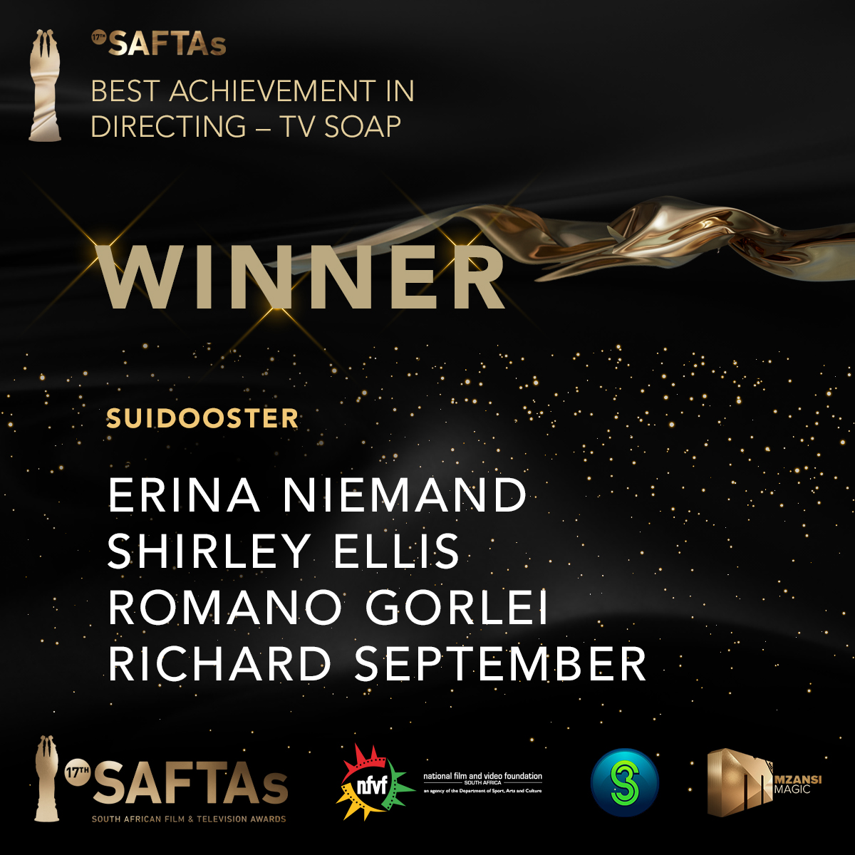 kykNET TV (@kyknettv) on Twitter photo Baie geluk aan die span regisseurs by #Suidooster met hulle benoeming vir beste prestasie in regié vir 'n TV-sepie. 👏👏
<a href="/suidoostertv/">Suidooster</a>
<a href="/kykNETkie/">kykNET&kie</a>
<a href="/SAFTAs_1/">South African Film & Television Awards #SAFTAs</a> Baie geluk aan die span regisseurs by #Suidooster met hulle benoeming vir beste prestasie in regié vir 'n TV-sepie. 👏👏
<a href="/suidoostertv/">Suidooster</a>
<a href="/kykNETkie/">kykNET&kie</a>
<a href="/SAFTAs_1/">South African Film & Television Awards #SAFTAs</a>