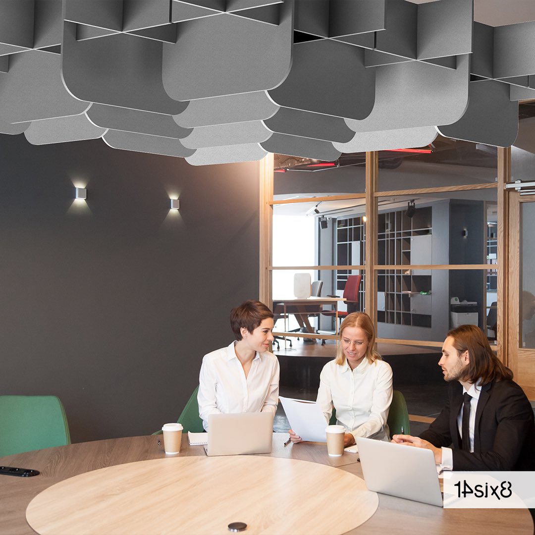 Architects and designers can create environments that invoke a sense of tradition and comfort. 14six8.com/product/strato… #NoiseControl #Ceiling #OfficeDesign #Interiors #InteriorDesigner #InteriorDesign #CeilingAcoustics #CeilingPanels #AcousticPanels #OfficeAcoustics