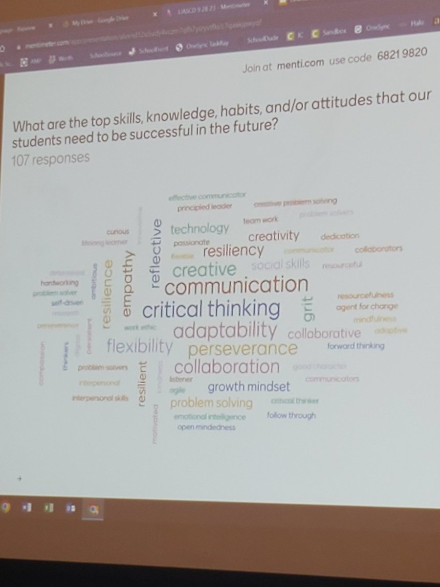 #LIASCD Educational Leaders brainstorming what students need now.