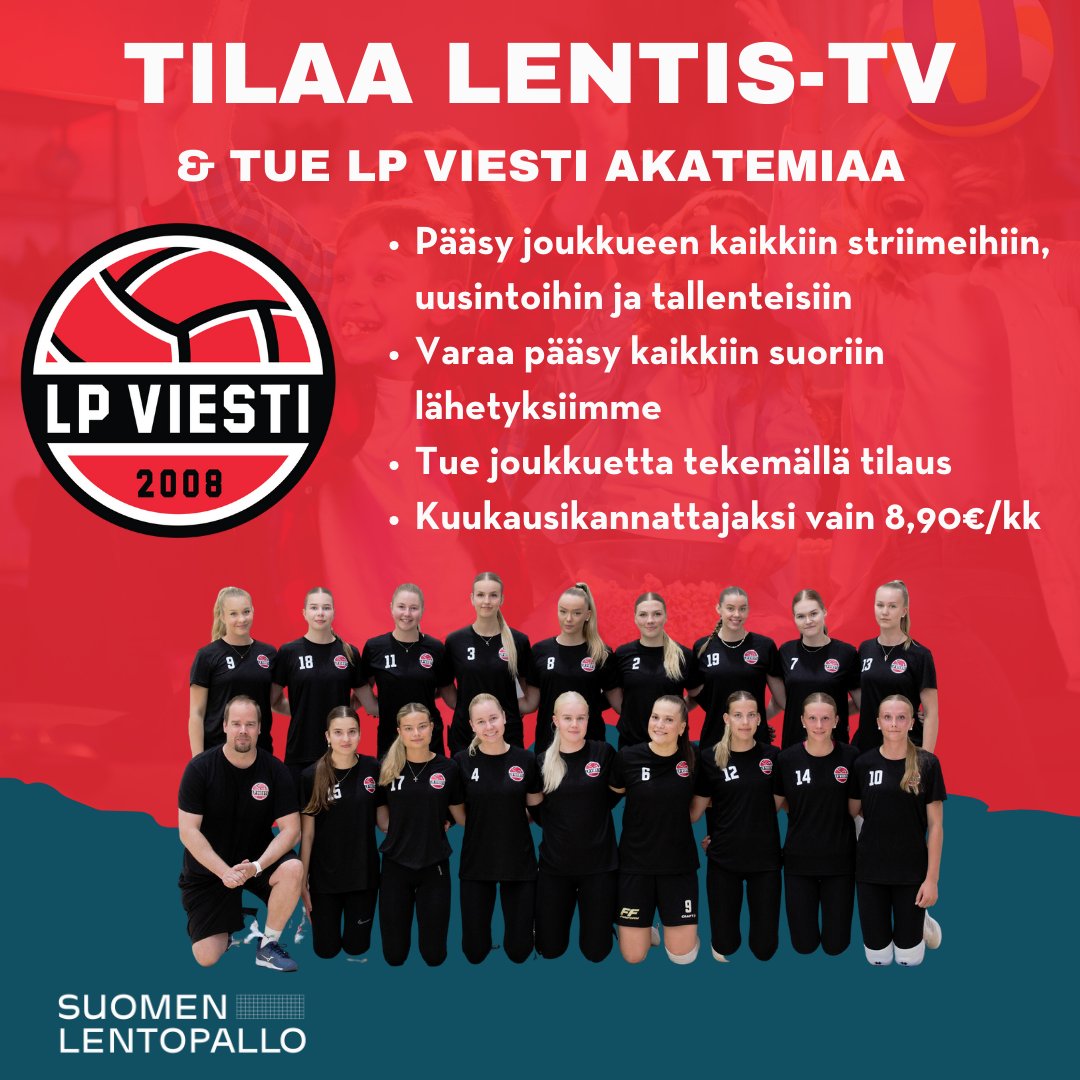 LPViesti's tweet photo. Elä koko kausi LP Viesti Akatemian matkassa! Uusi Lentis-TV tarjoaa kaikki 1-sarjan pelit suorina lähteyksinä. Voit ostaa yhden pelin kerrallaan tai tilata kiinteään kuukausihintaan kaikki LP Viesti Akatemian pelit.📷

Tutustu ja tilaa tästä:
https://t.co/SDQLLFs4E3 https://t.co/OGT1KmCkcV