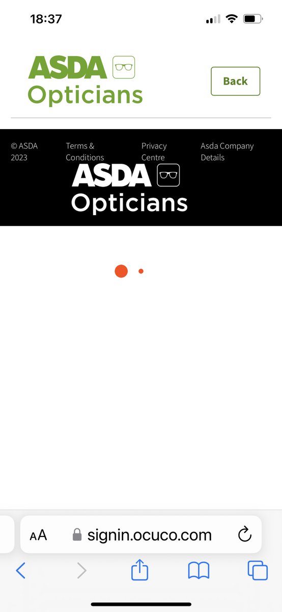 QuinnTrudes's tweet photo. @AsdaServiceTeam hi, is your opticians website down. Trying to log in and just getting this https://t.co/Yus5ObROUT
