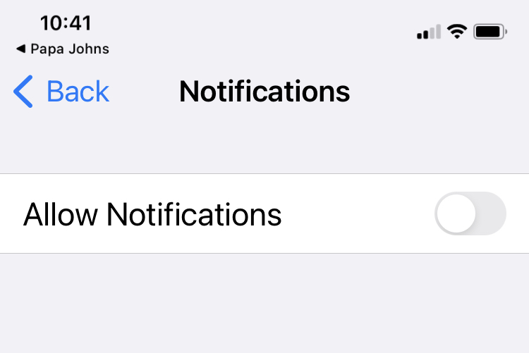 Adam Feinsilver (@adamfeinsilver) on Twitter photo Does your customer-facing app allow users to select which push notifications to receive? If NOT, users are turning off ALL push notifs (inc. push order updates). <a href="/PapaJohns/">Papa Johns</a> / @SMGCustomerSat Does your customer-facing app allow users to select which push notifications to receive? If NOT, users are turning off ALL push notifs (inc. push order updates). <a href="/PapaJohns/">Papa Johns</a> / @SMGCustomerSat