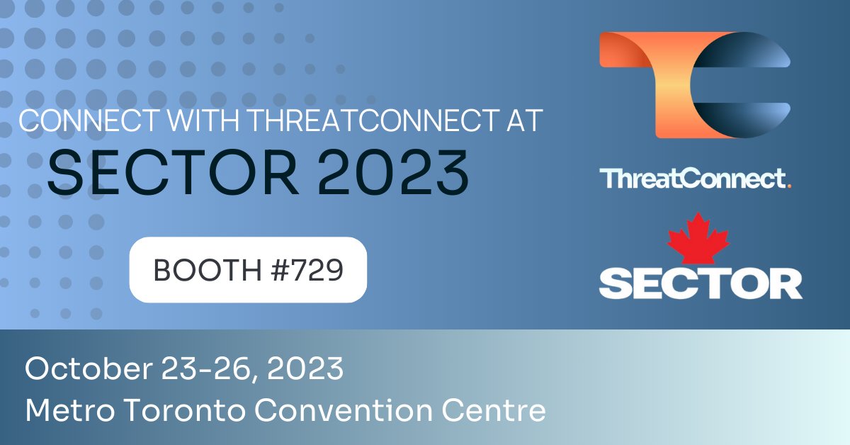 While at SecTor, don't forget to meet with ThreatConnect to experience our products in action and level up your threat intelligence operations. Let's operationalize threat intel and quantify cyber risk together! bit.ly/3LFaG4J #SecTor2023 #ThreatConnect
