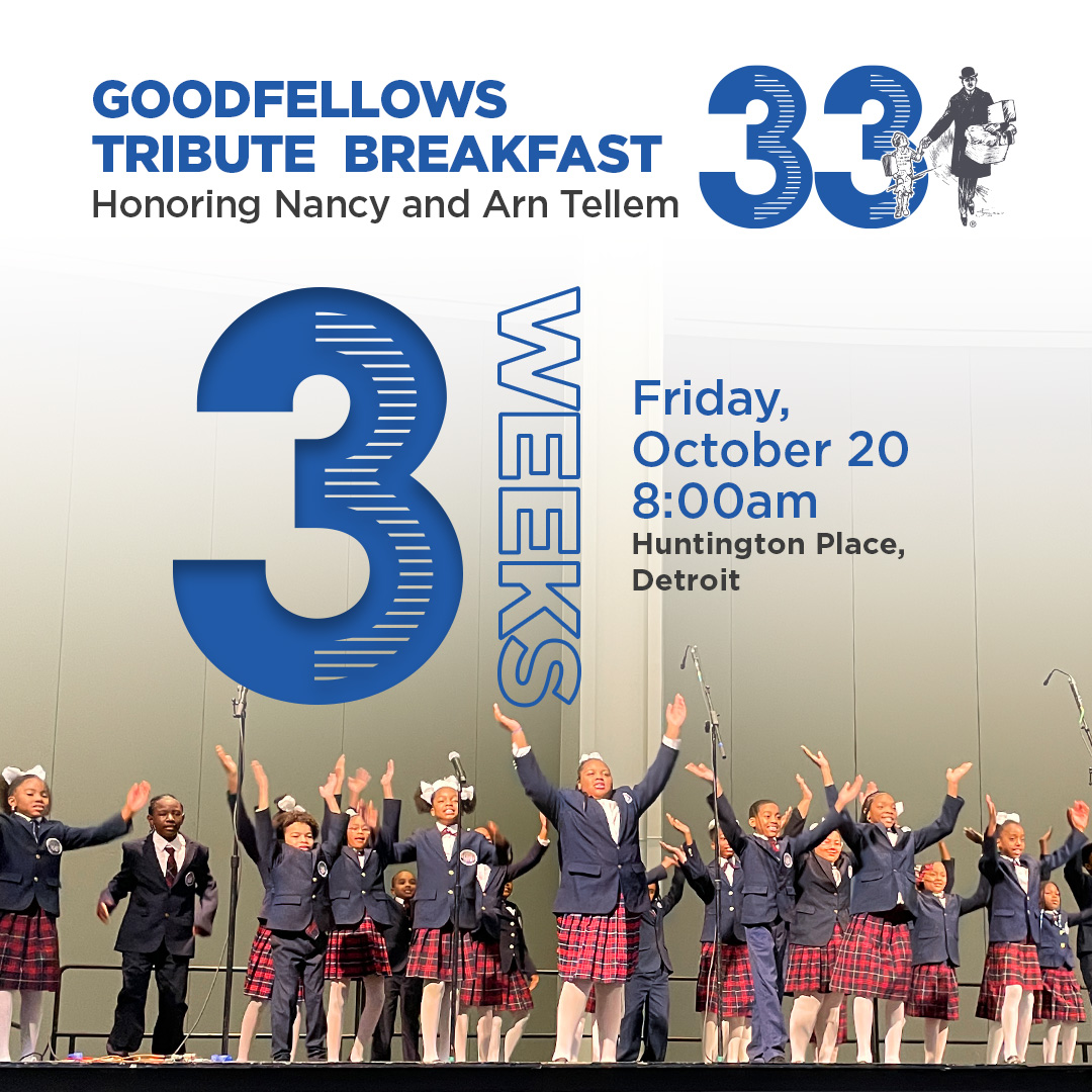 DetGoodfellows's tweet photo. It’s just three weeks until Tribute Breakfast 33 where we will honor Nancy and Arn Tellem as our Goodfellow of the Year recipients on Friday, October 20 at 8 a.m. at Huntington Place. Learn more or purchase tickets at https://t.co/RUIc9QjVIb or call 586-775-6139. https://t.co/ZLFw0X9oYH