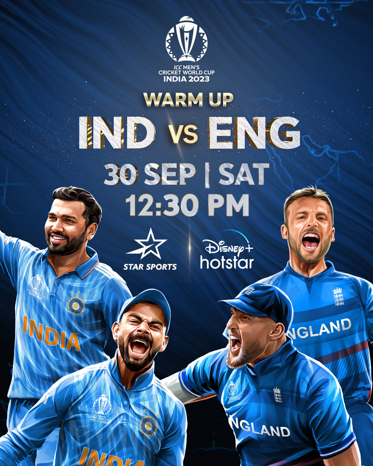 Team Playing 11 India Australia Today Match ICC POSTER FOR INDIA