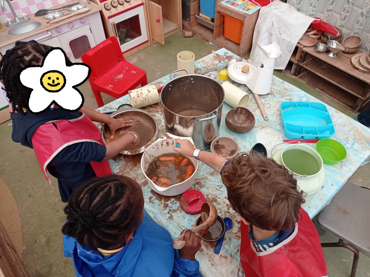 Our outdoor kitchen has been very popular in nursery this week! #LaycockEYFS