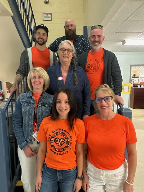 Staff at Horizon Academy took part in #OrangeShirtDay today in support of #TruthAndReconciliation week. #EveryChildMatters <a href="/NLESDCA/">NLESD</a>